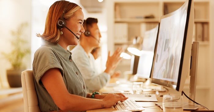 happy customer service representatives